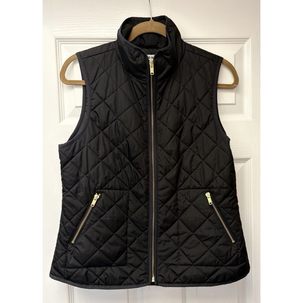 Old Navy Puffer Vest Womens Size Small Petite Black Quilted Full Zip Sleeveless